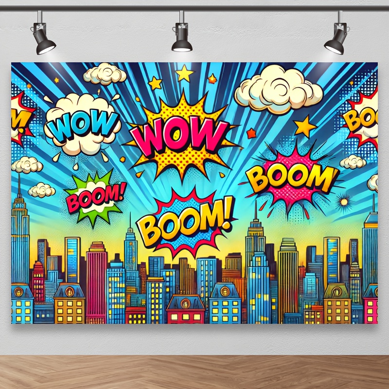 Outdoor Adventure Books - 1pc retro comic book urban landscape